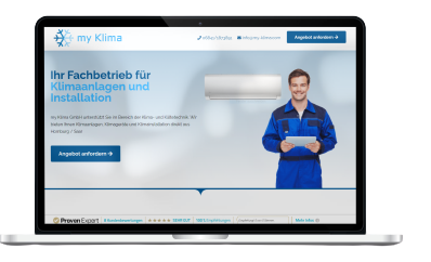 my Klima GmbH Webseite Mockup