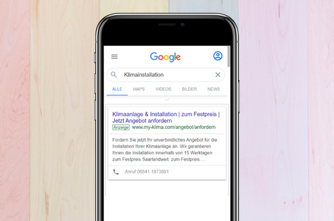 Google Werbung my Klima GmbH
